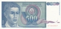 Yugoslavia From 1971 500 Dinara,  1. 3.1990